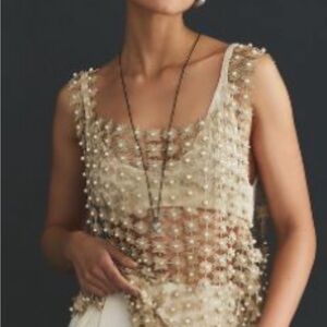 Elegant Beaded Sleeveless Top